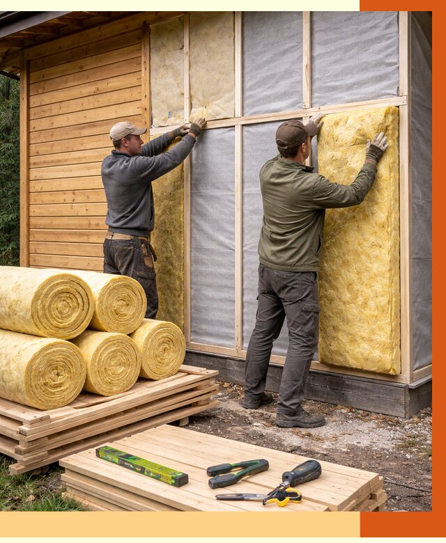 Утепление бани снаружи в Вичуге от 86352 руб. под ключ | ТепломастерВчг