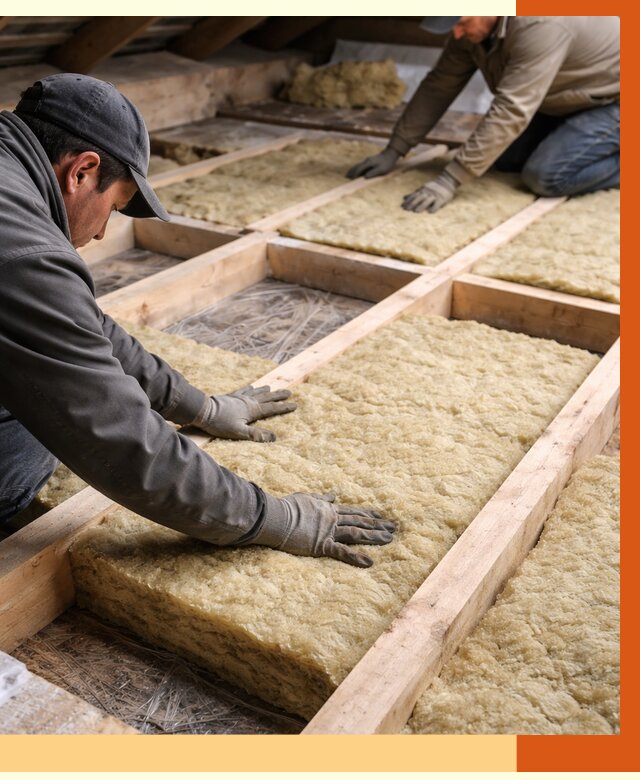 Утепление чердака минватой в Вичуге от 3556 руб/м2 под ключ | ТепломастерВчг