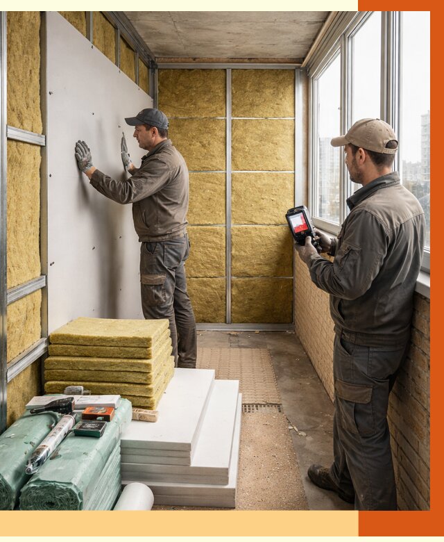 Утепление балкона в Вичуге от 4572 руб. под ключ | ТепломастерВчг