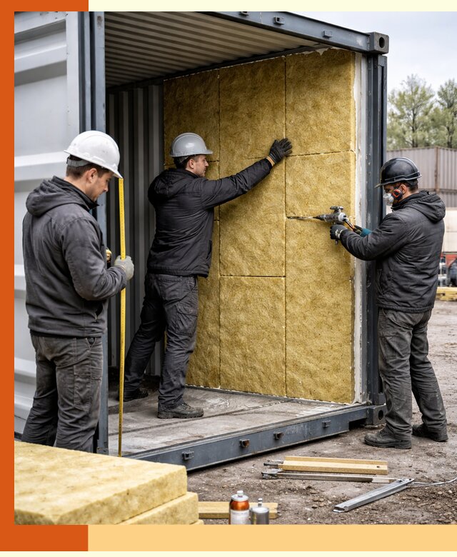 Утепление морского контейнера в Вичуге: надежная теплоизоляция и защита