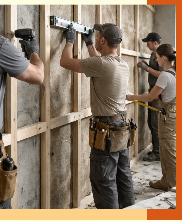 Монтаж обрешетки под утепление в Вичуге от 1168 руб/м² | Заказать у ТепломастерВчг